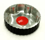 Coolant Reservoir Cap Cover Aluminum Satin Black Roto-fab